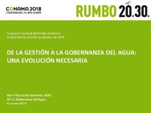 Congreso Nacional del Medio Ambiente Madrid del 26