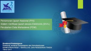 Penomoran Ijazah Nasional PIN Sistem Verifikasi Ijazah secara