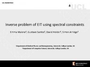 Inverse problem of EIT using spectral constraints Emma