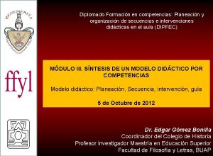 Diplomado Formacin en competencias Planeacin y organizacin de