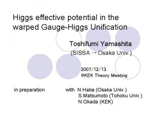 Higgs effective potential in the warped GaugeHiggs Unification