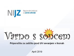 Priporoila za zaito pred UV sevanjem v ikonah