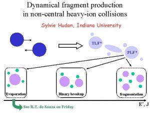 Dynamical fragment production in noncentral heavyion collisions Sylvie