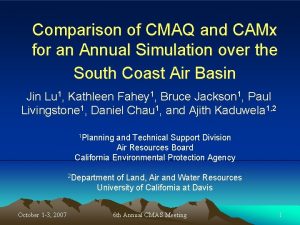 Comparison of CMAQ and CAMx for an Annual
