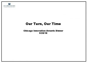 Our Turn Our Time Chicago Innovation Awards Dinner