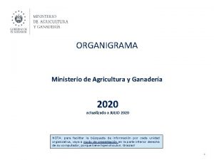 ORGANIGRAMA Ministerio de Agricultura y Ganadera 2020 actualizado
