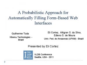 A Probabilistic Approach for Automatically Filling FormBased Web