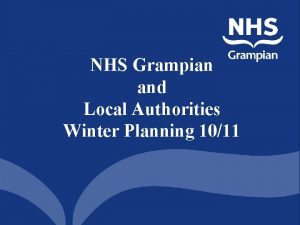 NHS Grampian and Local Authorities Winter Planning 1011