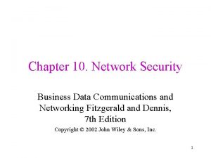 Chapter 10 Network Security Business Data Communications and