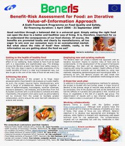 BenefitRisk Assessment for Food an Iterative ValueofInformation Approach