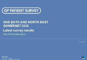 NHS BATH AND NORTH EAST SOMERSET CCG Latest