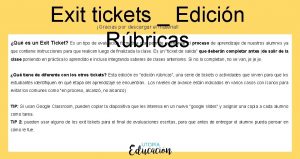 Exit tickets Edicin Rbricas Gracias por descargar el