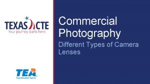 Commercial Photography Different Types of Camera Lenses Copyright