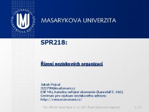 SPR 218 zen neziskovch organizac Jakub Pejcal 322799mail