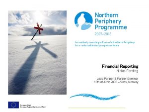Financial Reporting Niclas Forsling Lead Partner Partner Seminar