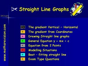 Straight Line Graphs www mathsrevision com S 4