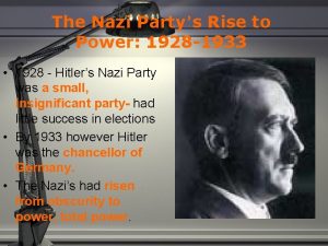 The Nazi Partys Rise to Power 1928 1933