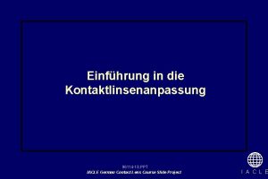 Einfhrung in die Kontaktlinsenanpassung 96114 1 S PPT