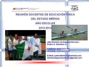 REUNIN DOCENTES DE EDUCACIN FSICA DEL ESTADO MRIDA