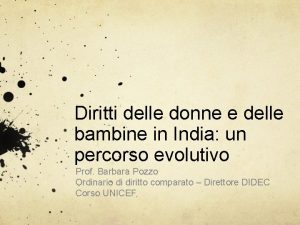 Diritti delle donne e delle bambine in India