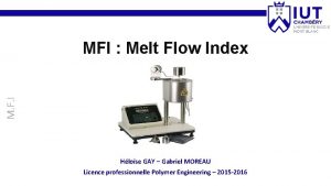 M F I MFI Melt Flow Index Hlose
