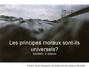 Les principes moraux sontils universels SSH 5501 3