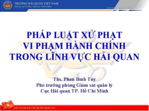 PHP LUT X PHT VI PHM HNH CHNH