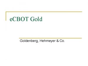 e CBOT Goldenberg Hehmeyer Co Contract Specifications Mini