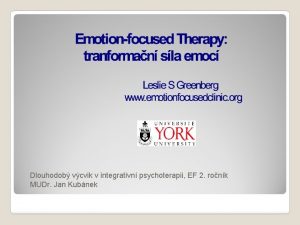 Dlouhodob vcvik v integrativn psychoterapii EF 2 ronk
