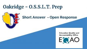 Oakridge O S S L T Prep Short