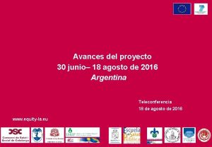 Avances del proyecto 30 junio 18 agosto de