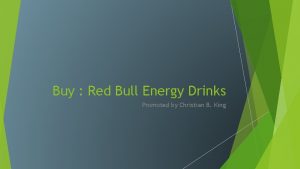 Buy Red Bull Energy Drinks Promoted by Christian