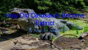 How Did Dinosaurs Become Extinct By Rylan Ian