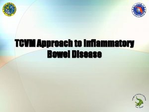 TCVM Approach to Inflammatory Bowel Disease IBD Group