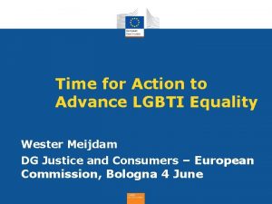 Time for Action to Advance LGBTI Equality Wester