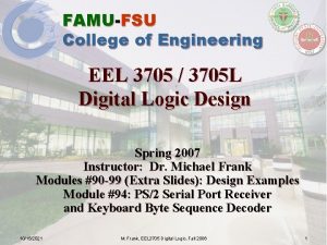 FAMUFSU College of Engineering EEL 3705 3705 L