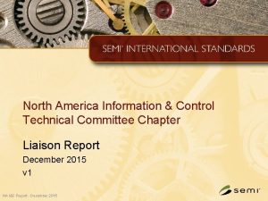 North America Information Control Technical Committee Chapter Liaison