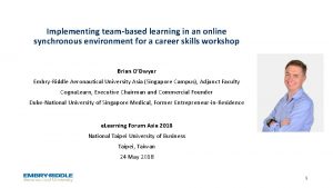 Implementing teambased learning in an online synchronous environment