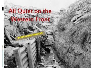 All Quiet on the Western Front H C