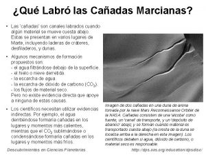 Qu Labr las Caadas Marcianas Las caadas son