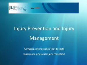 Injury Prevention and Injury Management A system of