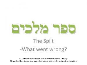 The Split What went wrong Shaalvim For Women