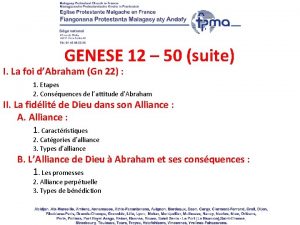 GENESE 12 50 suite I La foi dAbraham