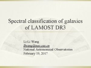 Spectral classification of galaxies of LAMOST DR 3