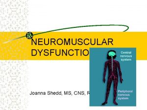 NEUROMUSCULAR DYSFUNCTIONS Joanna Shedd MS CNS RN LAUGHTER