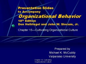 Presentation Slides to Accompany Organizational Behavior 10 th