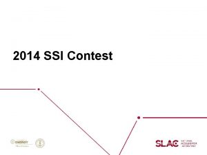 2014 SSI Contest 2014 SSI Challenge Answer the