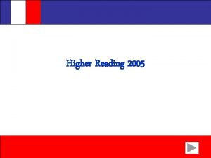 Higher Reading 2005 Lisez cette invitation et trouvez