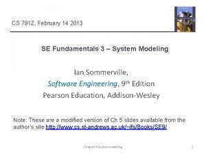 CS 791 Z February 14 2013 SE Fundamentals