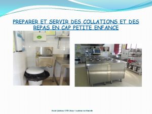 PREPARER ET SERVIR DES COLLATIONS ET DES REPAS